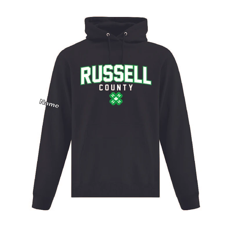 RUSSELL COUNTY ATCF2500 FLEECE HOODED SWEATSHIRT (BLACK)