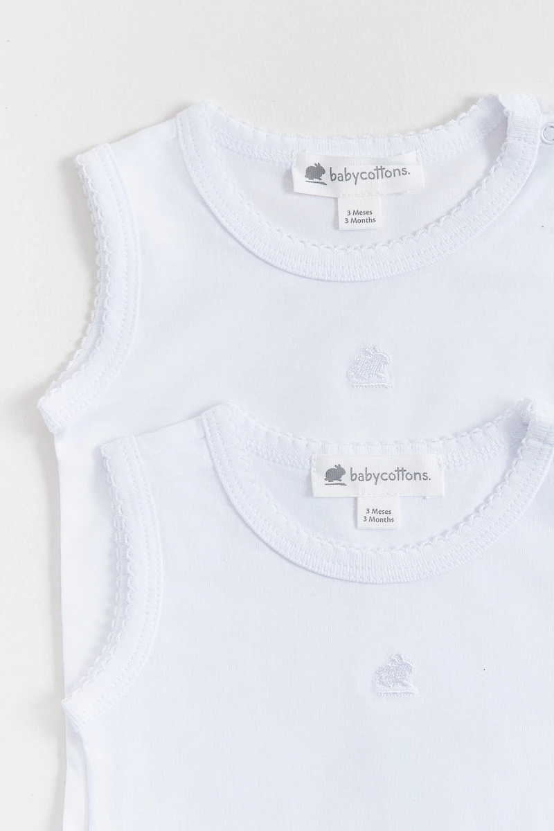 Logo Sleeveless Bodysuit 2-Pack