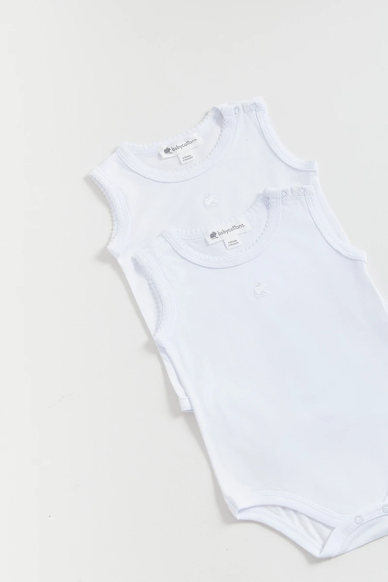 Logo Sleeveless Bodysuit 2-Pack