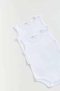 Logo Sleeveless Bodysuit 2-Pack