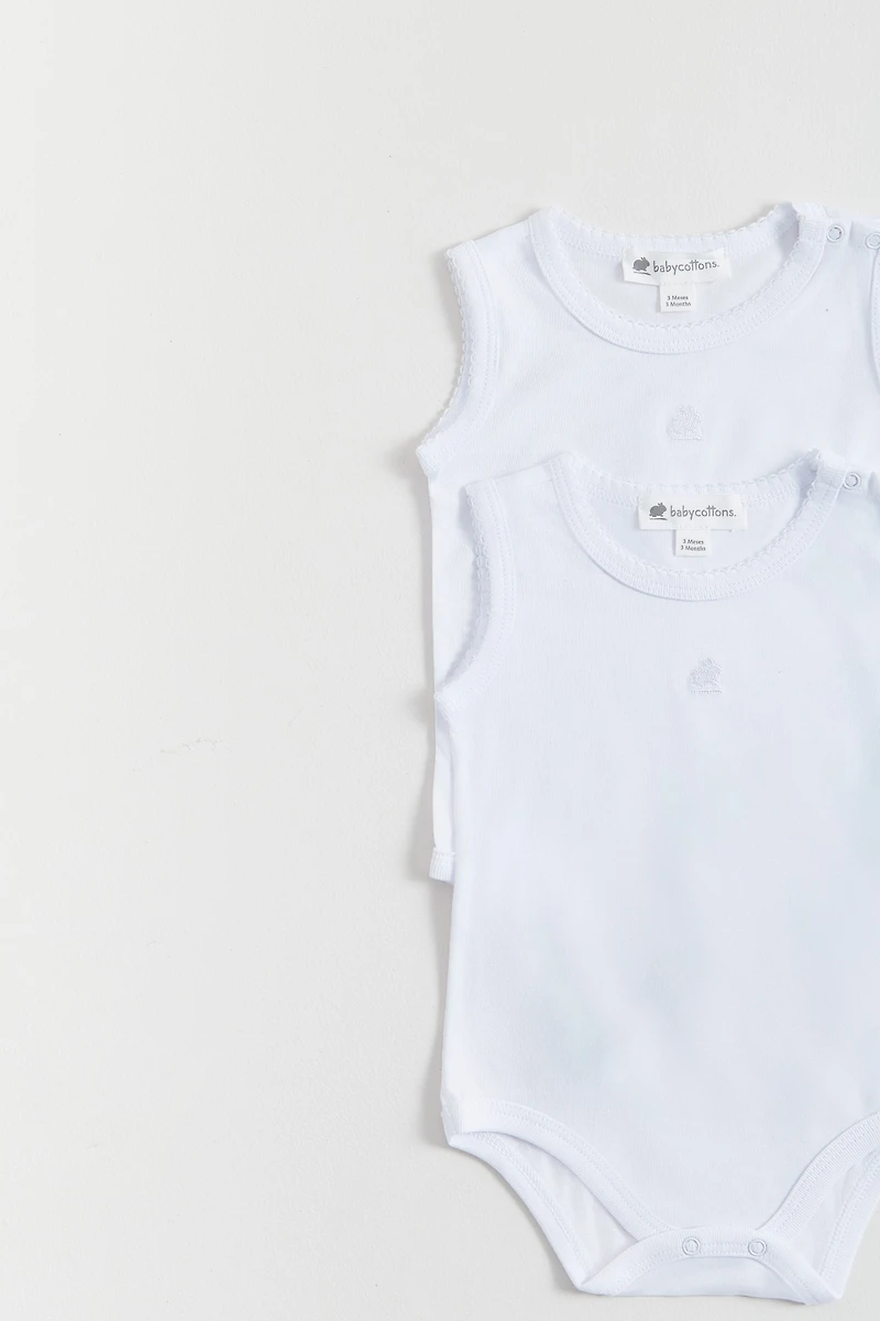 Logo Sleeveless Bodysuit 2-Pack