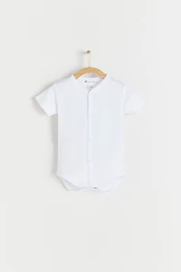 Basic Snapped Short Sleeves Uni Bodysuit