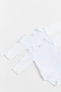 Logo Long Sleeve Bodysuit 2-Pack