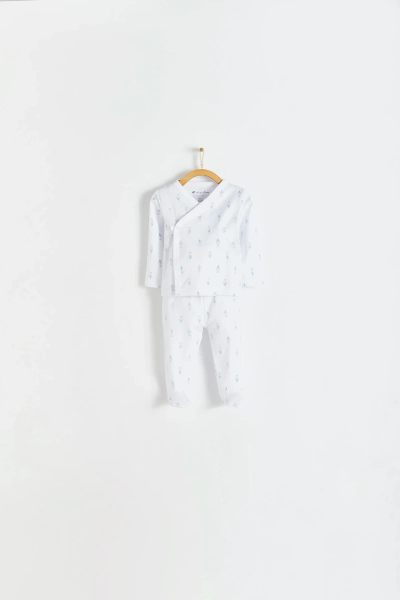 Tulips Kimono Top & Pants Set