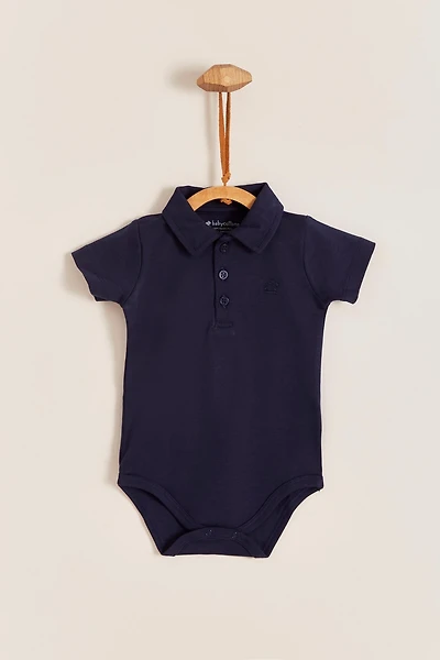 Pima Colors Polo Short Sleeve bodysuit