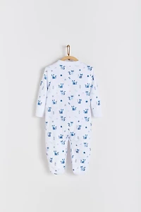 Foxie Footed Front-Snap Pajama