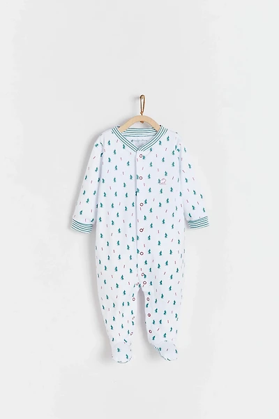 Christmas Pajama Snap Footie