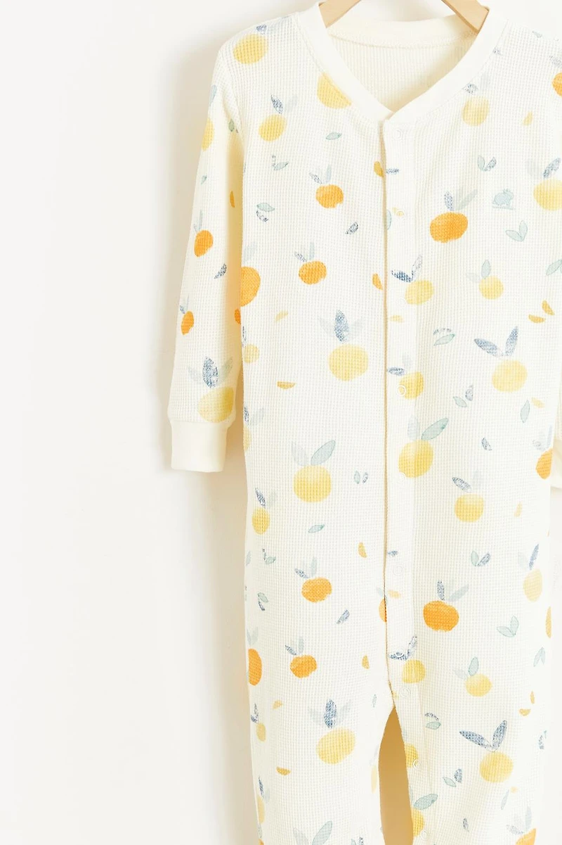 Nature Waffle Snug Footie Pajamas