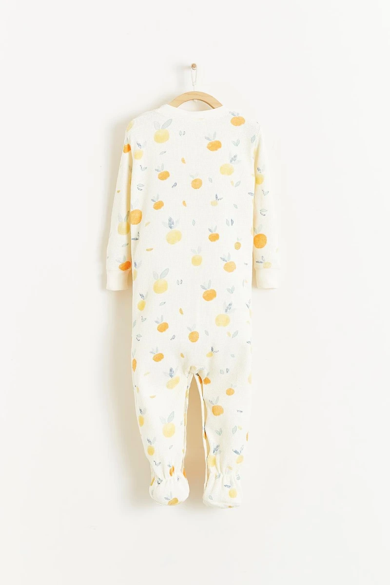 Nature Waffle Snug Footie Pajamas