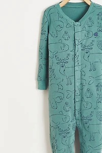 Camou Waffle Snug Footie Pajamas
