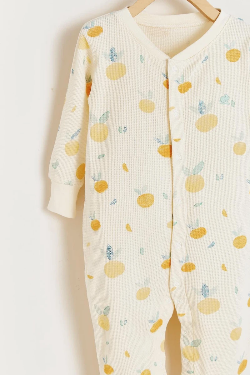 Nature Waffle Footie Pajamas