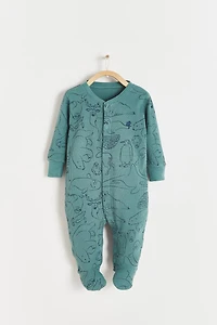 Camou Waffle Footie Pajamas