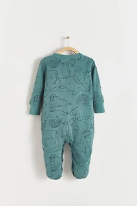 Camou Waffle Footie Pajamas