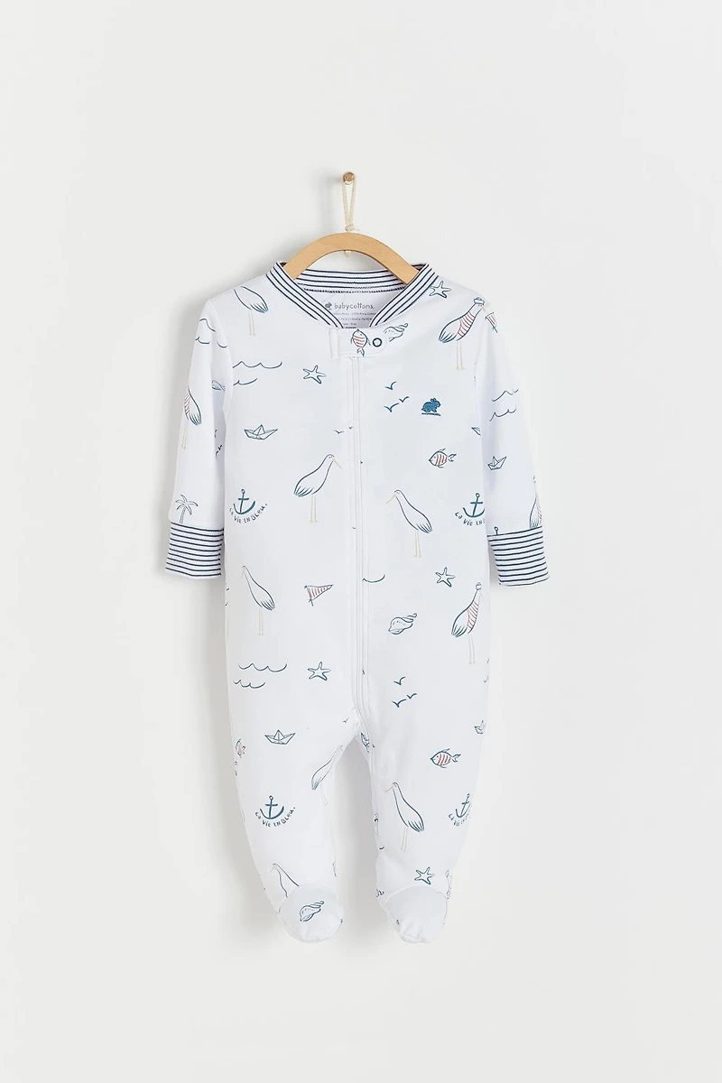 Sea Zip Footed Pajama
