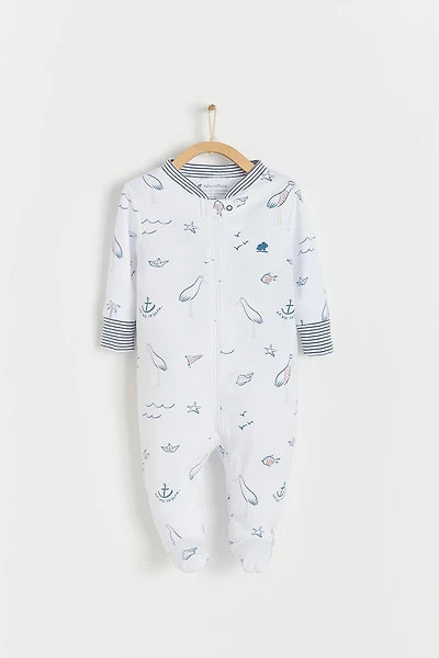 Sea Zip Footed Pajama