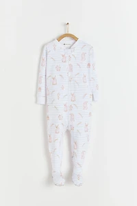Pom Snug Fit Zip Footed Pajama