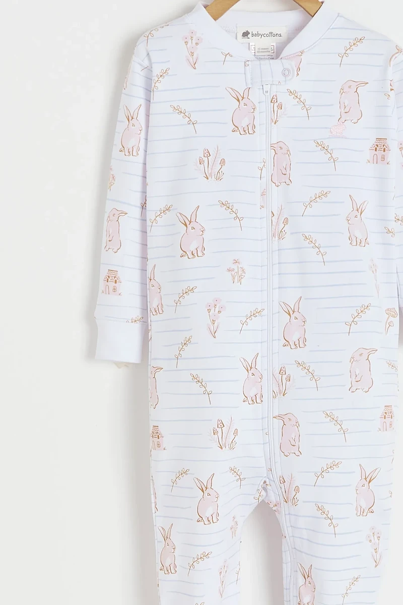 Pom Snug Fit Zip Footed Pajama