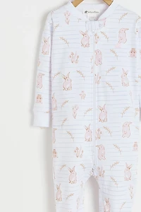 Pom Snug Fit Zip Footed Pajama