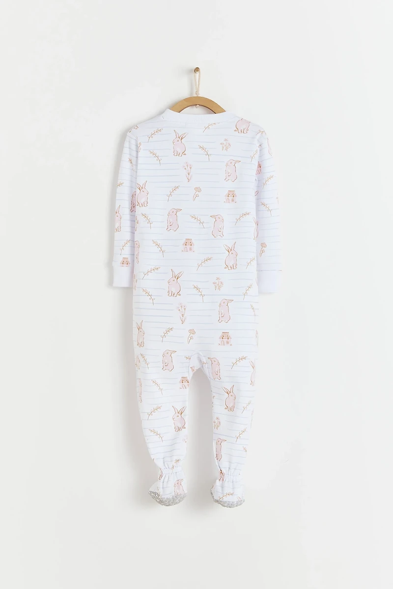 Pom Snug Fit Zip Footed Pajama
