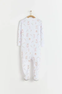 Pom Snug Fit Zip Footed Pajama
