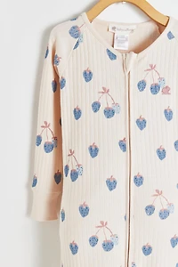 Berrypop Snug Fit Zip Footless Pajama