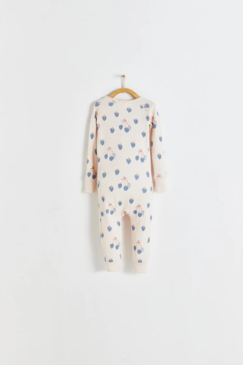 Berrypop Snug Fit Zip Footless Pajama