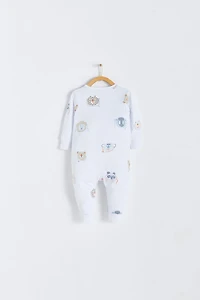 Wild Zip Footless Pajama