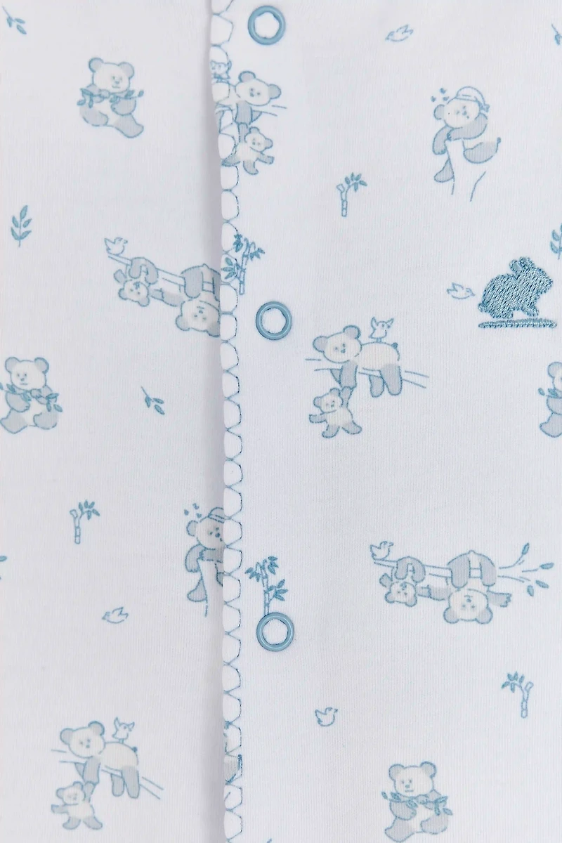 Little Panda Front-Snap Footie