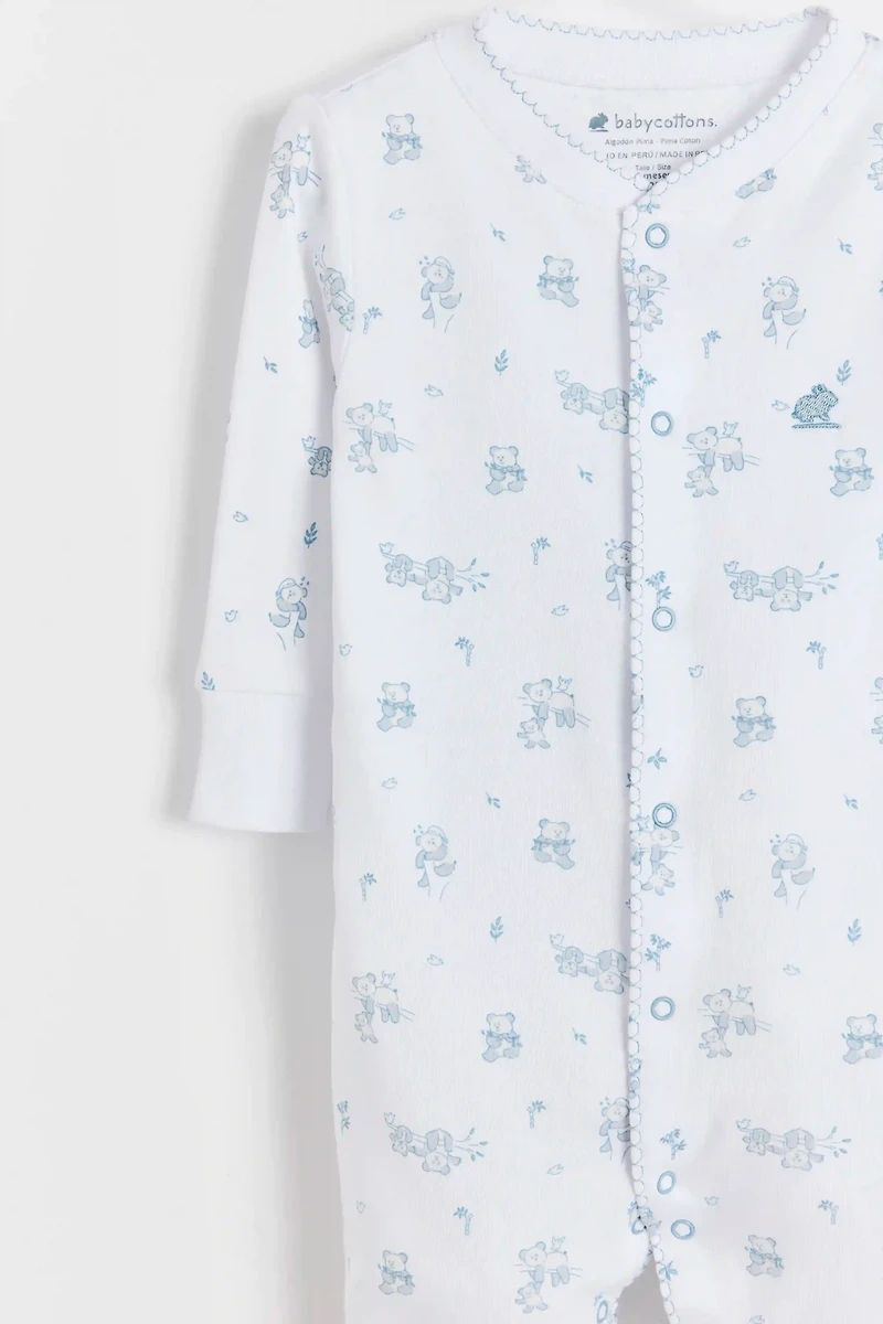 Little Panda Front-Snap Footie