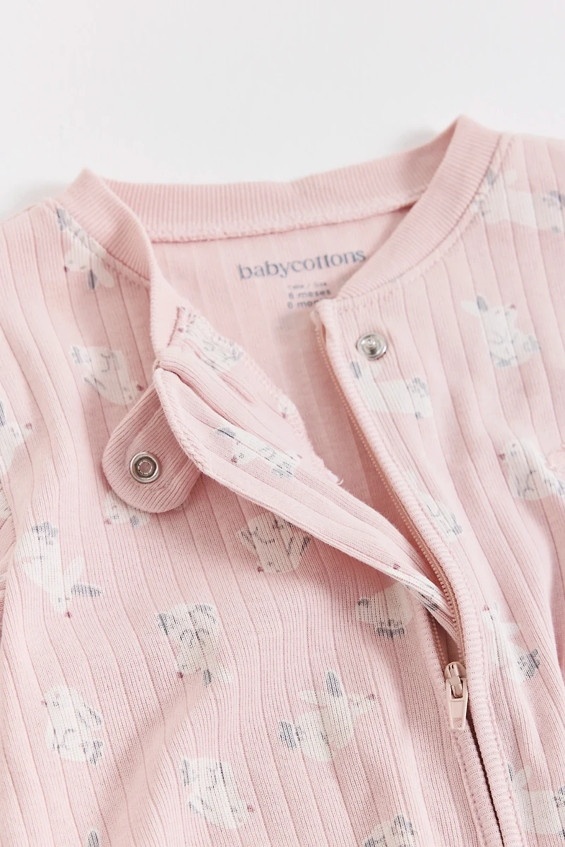 Hoppers Zip Footed Pajama