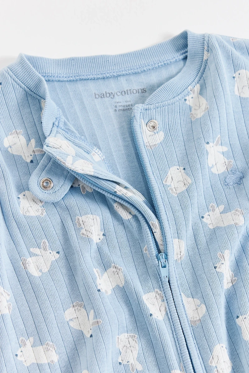 Hoppers Zip Footed Pajama