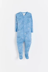 Skyward Snug Zip Footed Pajama