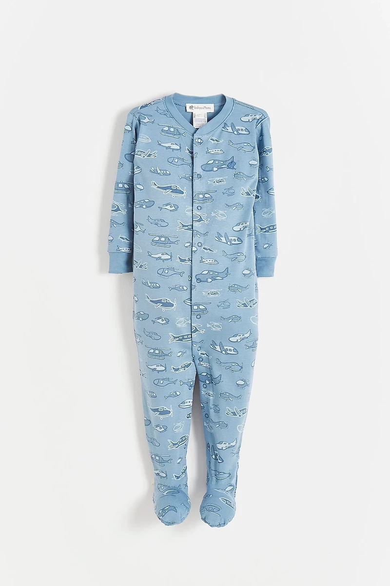 Air Squad Front-Snap Snug Fit Footie