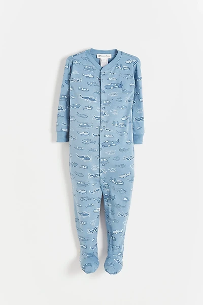 Air Squad Front-Snap Snug Fit Footie