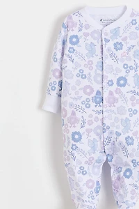 Big Bloom Front Snap Footie