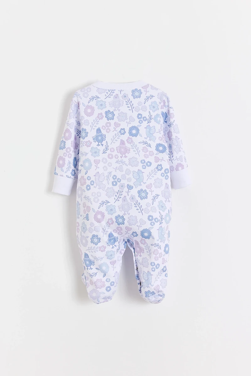 Big Bloom Front Snap Footie