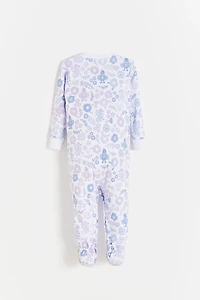 Big Bloom Front-Snap Snug Fit Footie