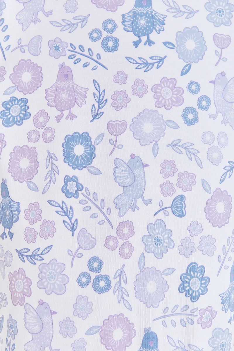 Big Bloom Front-Snap Snug Fit Footie