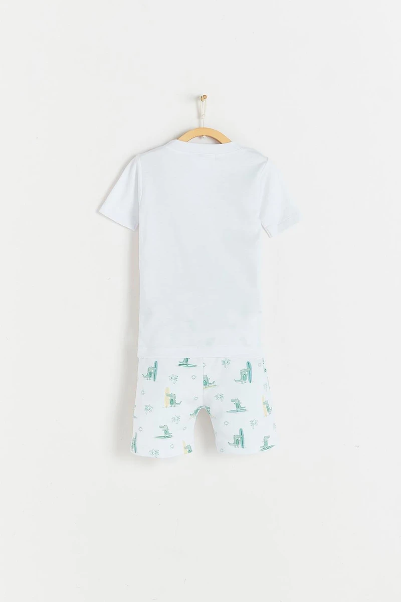 Crocodile Snug Fit Short Sleeves and Pajama Set