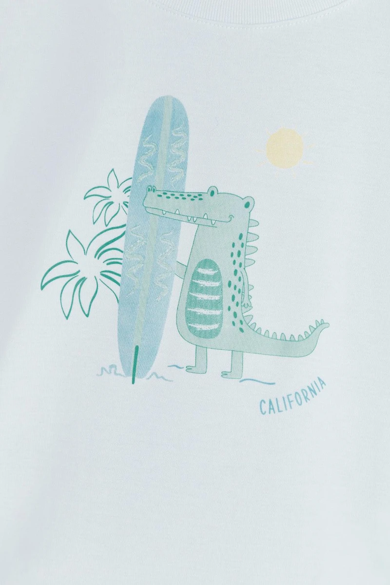 Crocodile Snug Fit Short Sleeves and Pajama Set