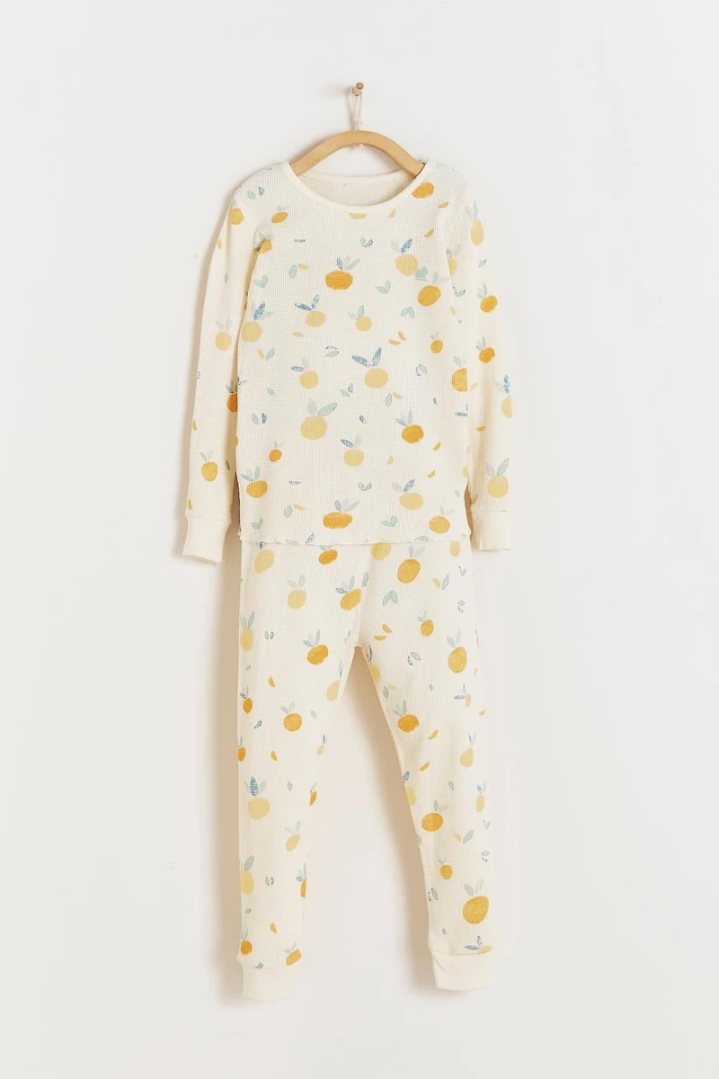 Nature Waffle Snug 2PC Pajamas