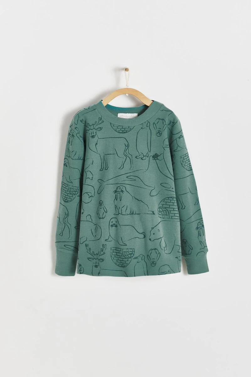 Camou Waffle Snug 2PC Pajamas