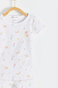 Delphine Short Tee & Pants Pajama Set