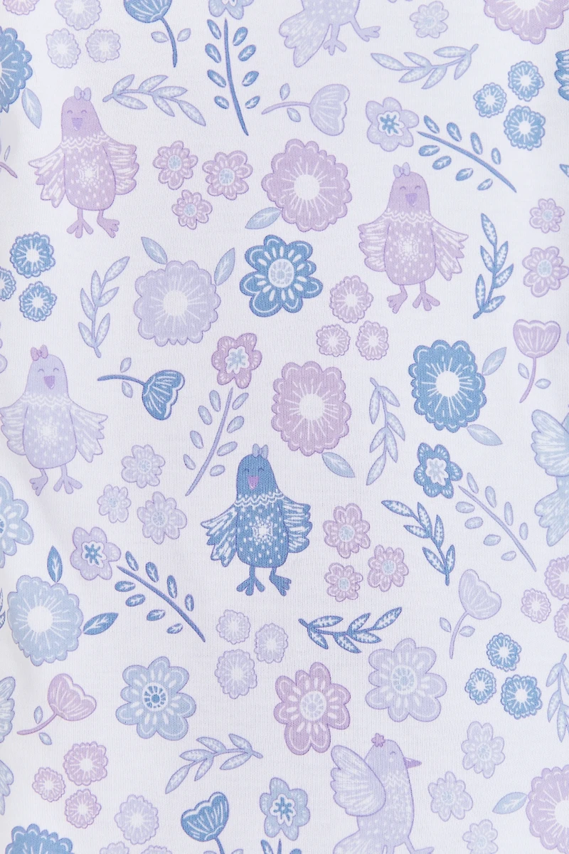 Big Bloom Snug Long Pajamas