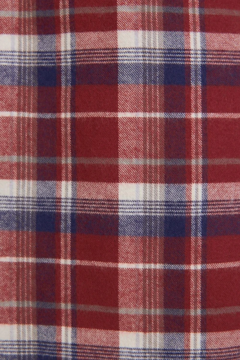 Plaid Ruffled Shirt Dress