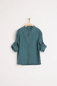 Tencel Mandarin Collar Shirt