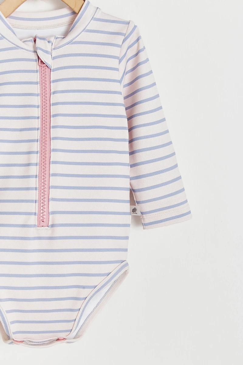Stripes Long Sleeves 1- Piece Rashguard