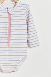 Stripes Long Sleeves 1- Piece Rashguard