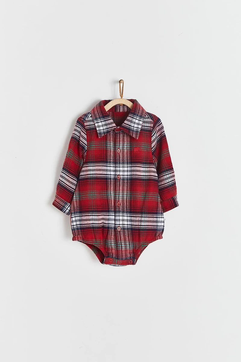 Christmas Flannel L/S Bodysuit