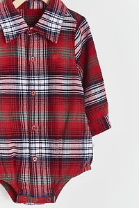 Christmas Flannel L/S Bodysuit